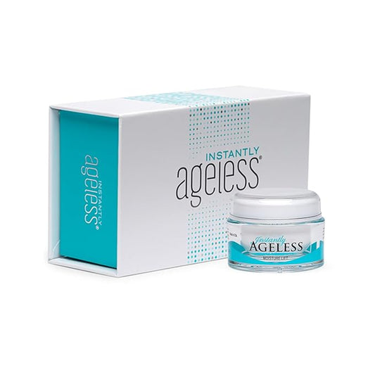 Instantly Ageless Skin Care Duo Lift Bundle – 25 Vials Instant Face Lift in a Box & Mega-Moisturizer with Collagen – Face Moisturizer for Women and Men – Beauty & Anti-Aging Skincare for Mature Skin