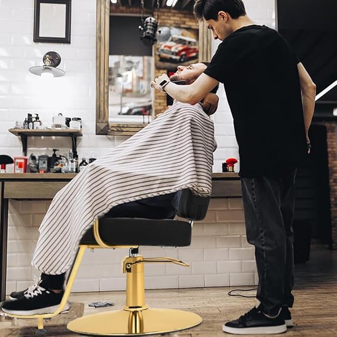 Artist hand Black and Gold Salon Chair Professional Stylist Chair with Heavy Duty Hydraulic Pump, 360 Degree Swivel Barber Chair, Spa Beauty Equipment Max Load Weight 330 Lbs