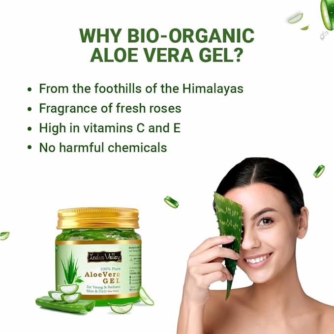 INDUS VALLEY Non-Toxic Aloe Vera Gel for Acne, Scars, Glowing & Radiant Skin Treatment (400 ml)