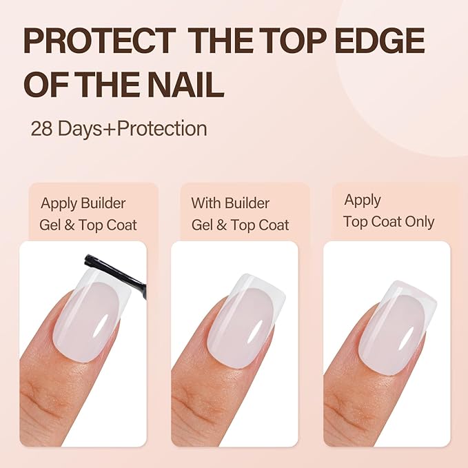 150Pcs French Gel Nails, Vansiho White French Tip Press on Nails, Milky White Short Square Soft Gel Nail Tips, Acrylic Fake Nails for Nail Art DIY 15 Sizes