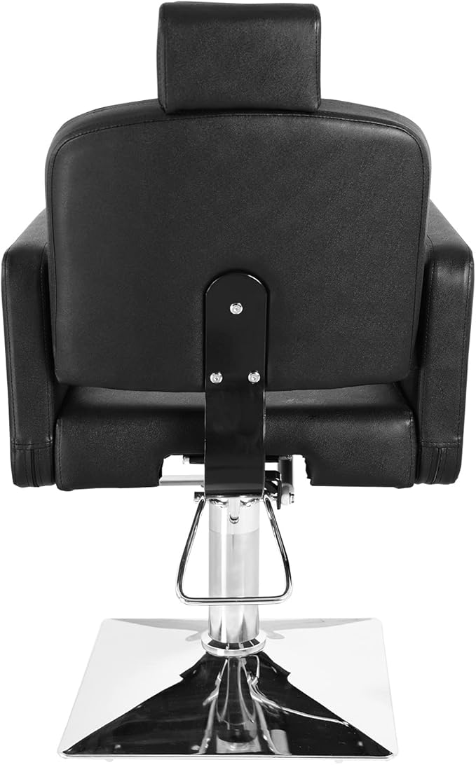 OmySalon Salon Chair for Hair Stylist, Reclining Barber Chair Hairdressing Styling Chair with Adjustable headrest, Beauty Shampoo Barbershop Furniture