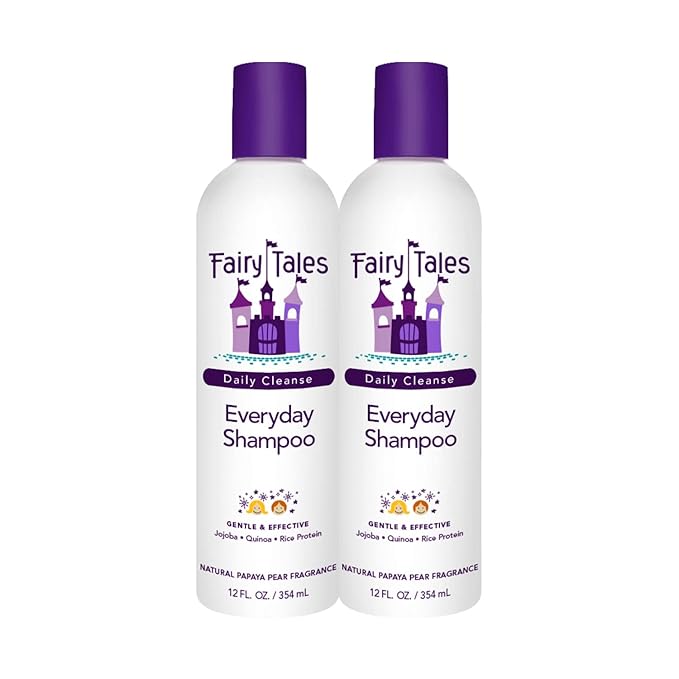 Fairy Tales Daily Cleanse Everyday Kids Shampoo - Gentle Natural Defining Shampoo, Tangle Free, Moisturizing and Hydrating Formula, Paraben Free - 12 oz (2 Pack)