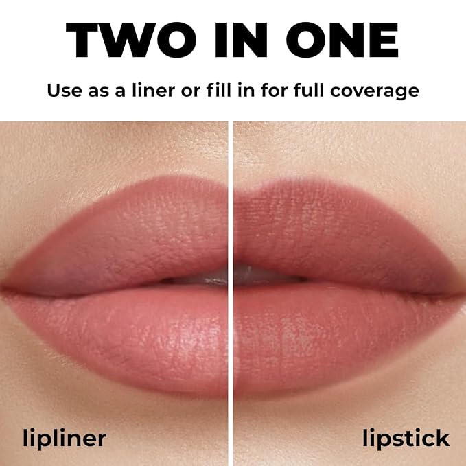 Lamel Matte Gel Lip Liner Pencil | Weightless & CreamyTexture - Sharpenable - Longwear & Waterproof - High Pigmented & Flawless Finish - Cruelty-free & Paraben-Free,- 410, 1,7g/0.05oz