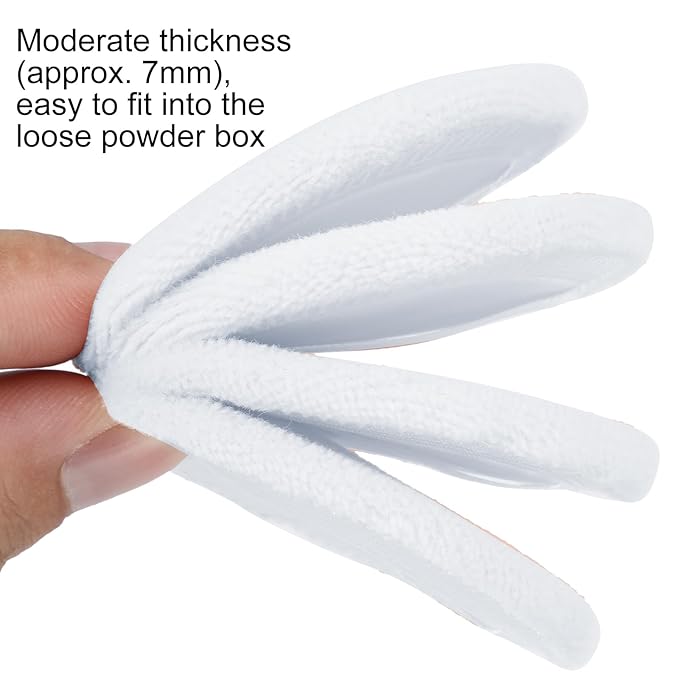 12 Pieces Powder Puffs Cotton Round Makeup Pads Soft Face Compact Puffs for Loose Setting Pressed Powder, 2.36 Inch (White)