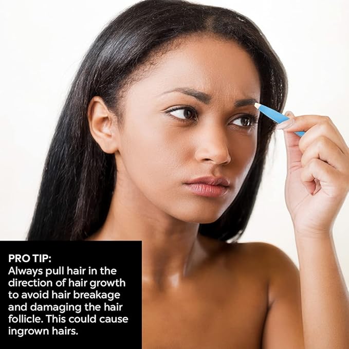 F.A.R.A.H Stainless Steel Z-Tweeze Dual Ended Precision Tweezers with Slanted and Pointed Tips