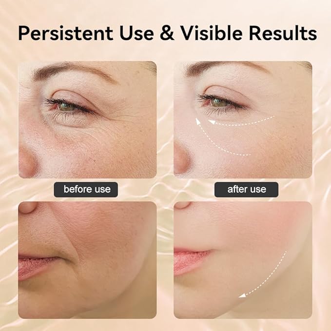 Neck Face Massager, Facial Massager 3 Color Mode, Face Sculpting Tool for Skin Care with Thermal and Vibration (Nude Pink)