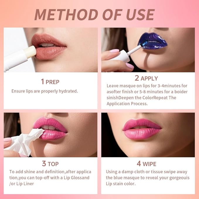 Lip Liner - Peel Off Lip Stain | Long Lasting Matte Lip Tattoo | Transfer Proof, Hydrating Formula with Hyaluronic Acid & Vitamin E | Vegan & Cruelty-Free | for All Skin Types(8#vibrant pink)
