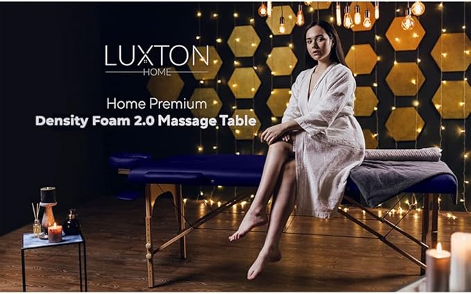 Luxton Home Premium Foam Massage Table Portable Foldable Massage Bed Height Adjustable, 72 Inches Long 27 Inches Wide Home Salon Spa Bed Tattoo Table with Accessories & Carrying Case, Easy Set Up