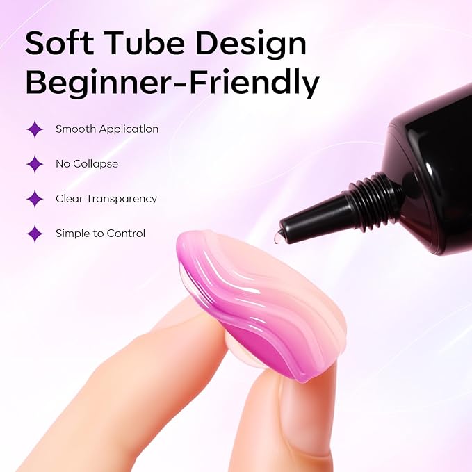 Makartt 3D Gel Nail Art for Sculpting: 3-in-1 Multi-Functional 15g Clear 3D Nail Gel for Molding & Painting Nails Designs, No Wipe Nail Glue for Rhinestones, Chrome Powder & DIY Manicure