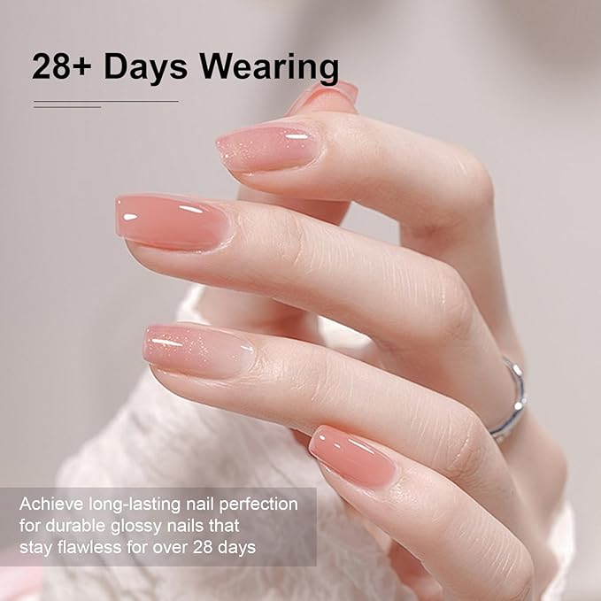 JODSONE 4 Bottles of 15ML Nail Primer Base Coat Top Coat and Builder Gel Which Helps Better Fit the Gel Polish