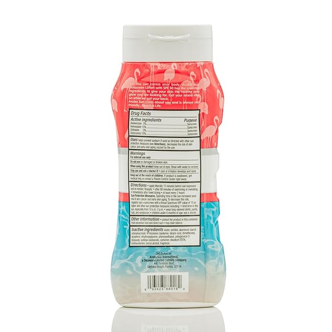 SPF 50 Sunscreen Lotion 8oz - Reef Act Compliant no 67 Octinoxate & Oxybenzone Free - Sun Screen Broad Spectrum UVA/UVB - Sunscreen Waterproof and Non-Greasy