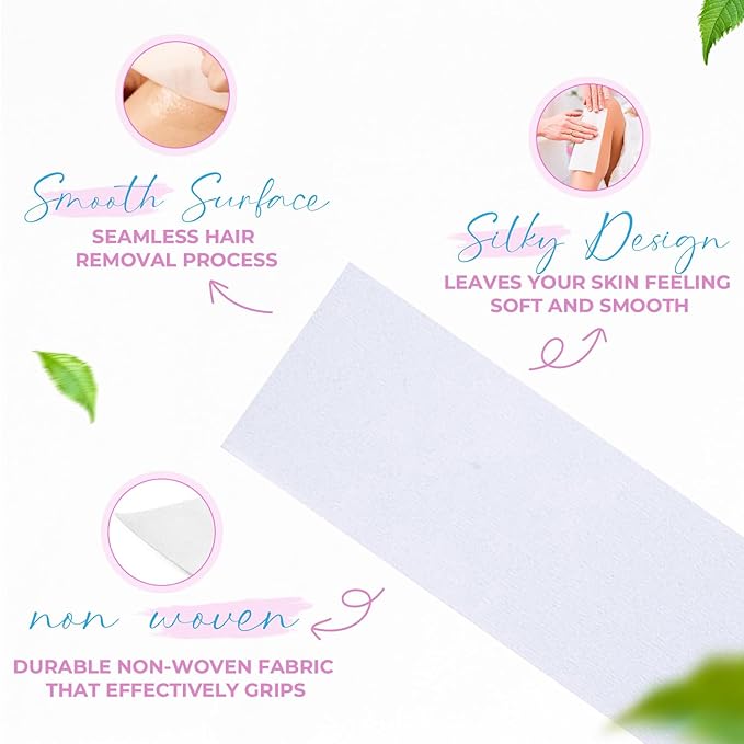 Non Woven Body and Facial Wax Strips Multi Size Pack (200)