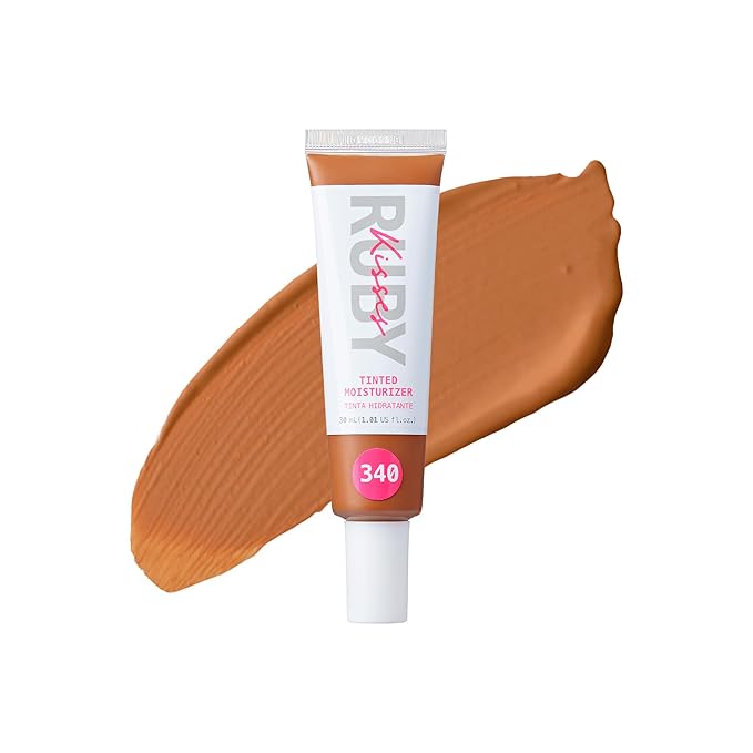 Ruby Kisses Tinted Moisturizer, Hydration, Calm & Revitalize Skin, Skin Perfecting, Blur Pores & Fine Lines, Natural Finish & All-Day Comfort Wear (Caramel)