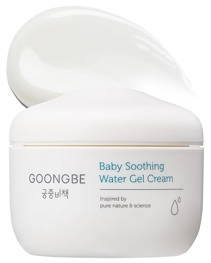GOONGBE Baby Soothing Water Gel Cream - Korean Baby Cooling & Moisturizing Relief for Baby's Sensitive Skin - Dermatologically Tested - Quick Soothing for Face and Body, 3.38 fl.oz.