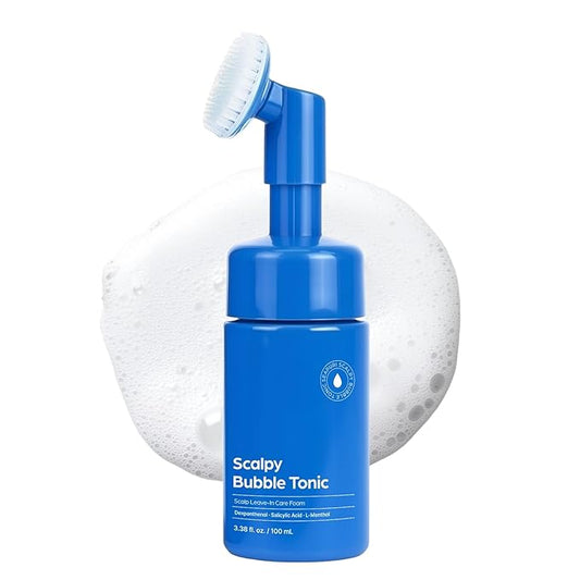 Leave-In Exfoliating Scalp Treatment - Detox Bubble Tonic for Dry & Itchy Scalp, Removes Flakes, Sebum & Buildup, Salicylic Acid & Menthol, Korean Hair Care