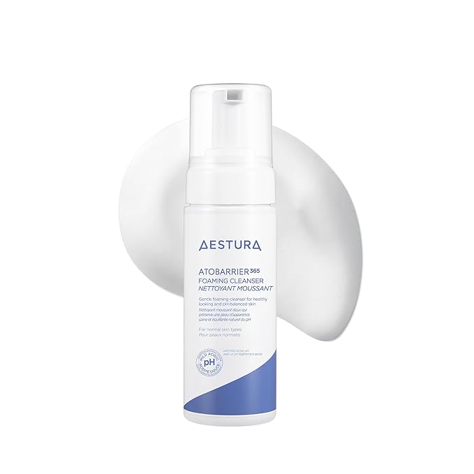 AESTURA ATOBARRIER365 Gentle pH-Balanced Foaming Cleanser with Ceramides | Korean Face Wash for Skin Moisture Barrier Repair, Hydrating Formula, Suitable for Dry Skin, 150ML / 5.07 oz.
