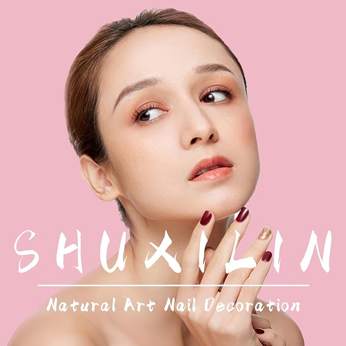 Flower Almond Press on Nails Medium Fake Nails with Golden Edge Design Glue on Nails Pink Floral Acrylic Nails Full Cover Stick on Nails Reusable Cute Glue on Nails Artificial Nails for Women 24Pcs