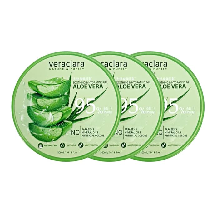 Veraclara]New Soothing Moisture Aloe Vera Gel 95 Percent(Purity) Korean Cosmetics (3)