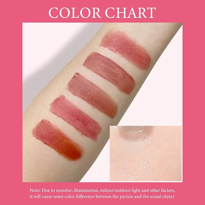 Christmas Gift for Women, 7 Pcs Gift Box Set Include Matte Lipstick, Lip Balm and Necklace, Easy to Match with Different Makeups, Birthday，Valentine's Day Makeup Set Gift for Girls-07