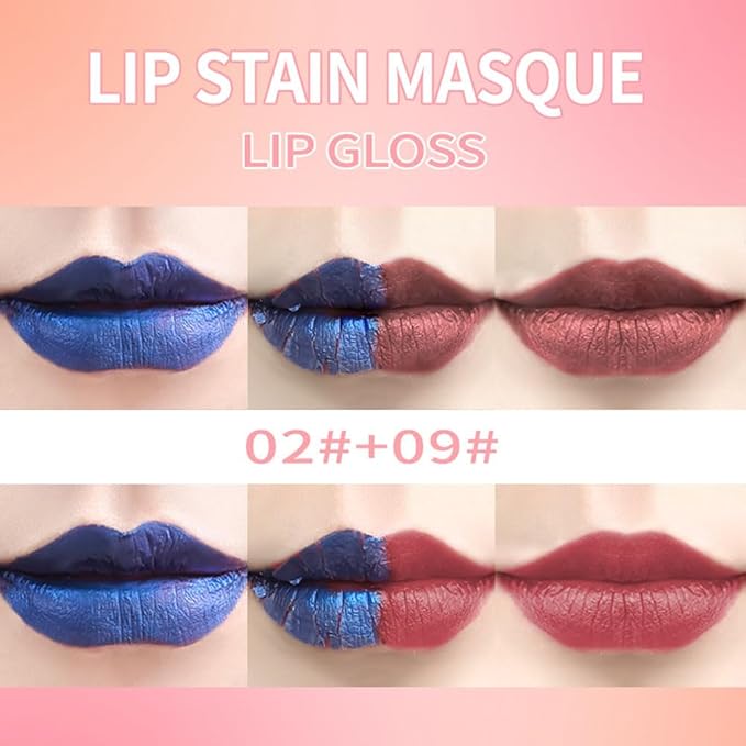 Lip Liner - Peel Off Lip Stain | Long Lasting Matte Lip Tattoo | Transfer Proof, Hydrating Formula with Hyaluronic Acid & Vitamin E | Vegan & Cruelty-Free | for All Skin Types(2+9#, 2PCS)