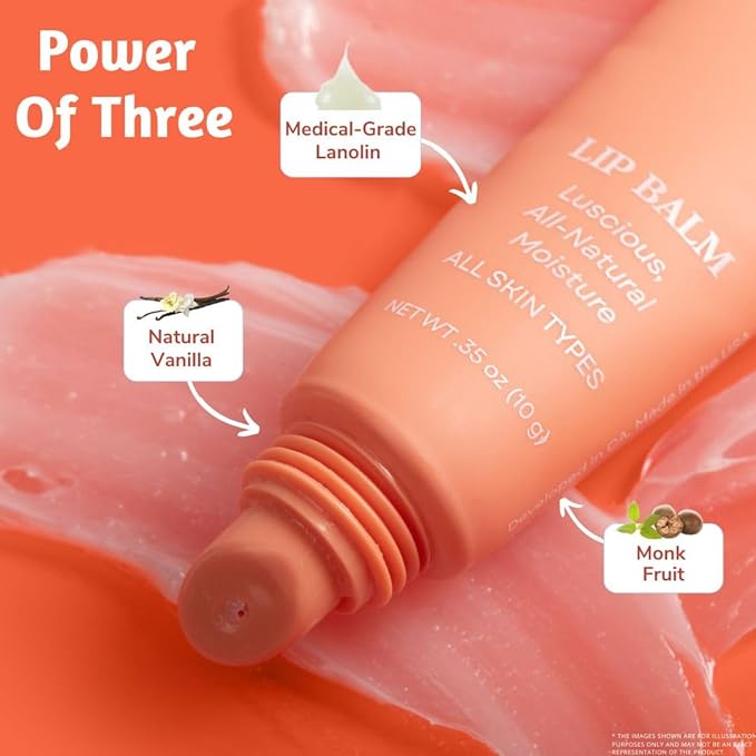 Lipbalm consisits of Medical-Grade Lanolin, Natural Vanila