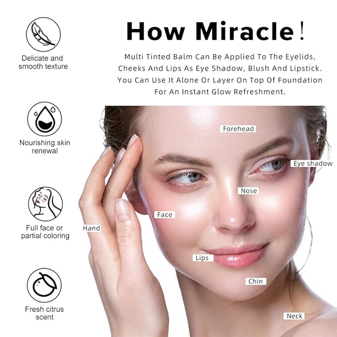 Multi Glow Balm - Hydrating, Lightweight, and Blendable Creamy Blush for Cheeks, Lips, and Eyes, Radiant Skin Finish (#1 Natural, 1Pc)