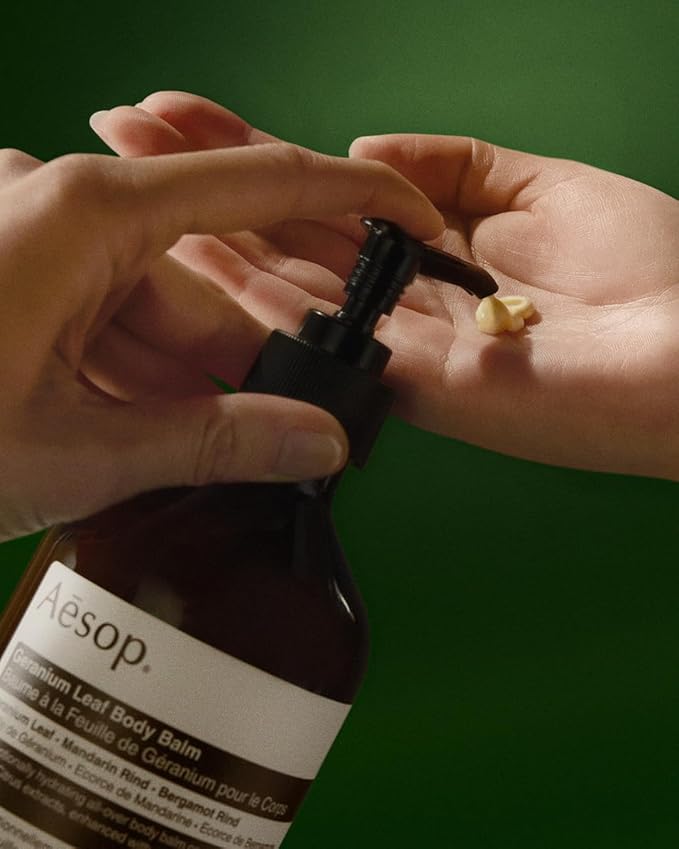 Aesop Geranium Leaf Body Cleanser & Balm Set | Green, Citrus Fresh Duo to Cleanse and Hydrate Skin | Geranium Leaf, Mandarin Rind, Bergamot Rind | 16.9 oz + 16.5 oz