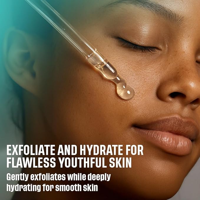 2% BHA AHA Liquid Salicylic Acid Exfoliant - Gentle Peel, Pore Minimizer, Face Exfoliator for blackheads, wrinkles with Hyaluronic acid - Fragrance-Free Hydrating for All Skin Types, 2oz