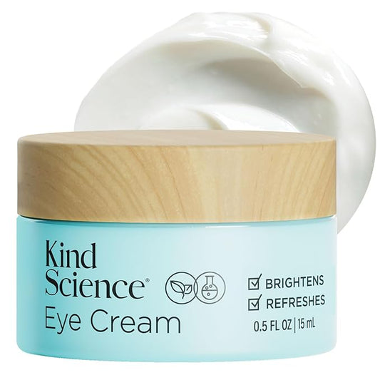Kind Science by Ellen DeGeneres Eye Cream - Under Eye Cream to Refresh Eyes - Hydrating Eye Cream for Wrinkles Noticably Smooths & Moisturizes - Paraben, Dye & Fragrance Free, 0.5 fl oz