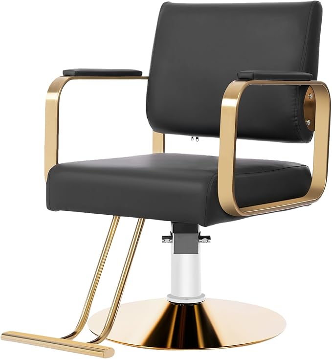 YIYIBYUS Salon Chair for Hair Stylist, 360° Swivel Barber Chair with Heavy Duty Hydraulic Pump, Spa Beauty Equipment for Hair Stylist Women Man, Max Load Weight 440 Lbs