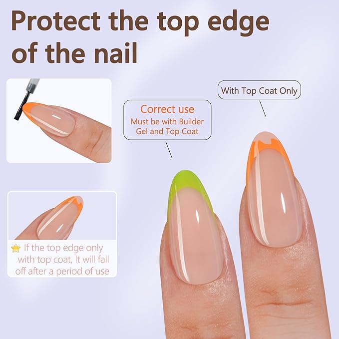 Misssix French Gel Nail Tips, 150Pcs French Tip Press on Nails Medium Almond, No Need to File Tips Pre-lasting, Fake Nails for Nail Art DIY 15 Sizes