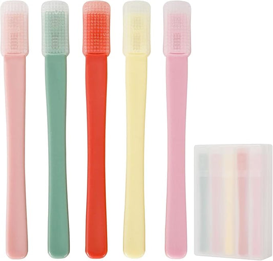 Soft Silicone Eyelid Brush for Sensitive Eyes,Gentle Eyelid Cleanser for Blepharitis,MGD,Dry Eyes Relief,Lid Scrubber for Removes Dirt & Oil,Reusable Eye Cleaning Tool (5pcs)