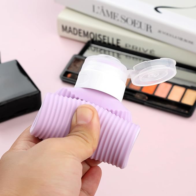 Travel Bottles for Toiletries, Large 6oz Travel Size Containers, BPA Free Leak Proof Tubs Refillable Liquid Accessories with Toiletry Bag for Cometic Shampoo and Lotion Soap (4 Pack)