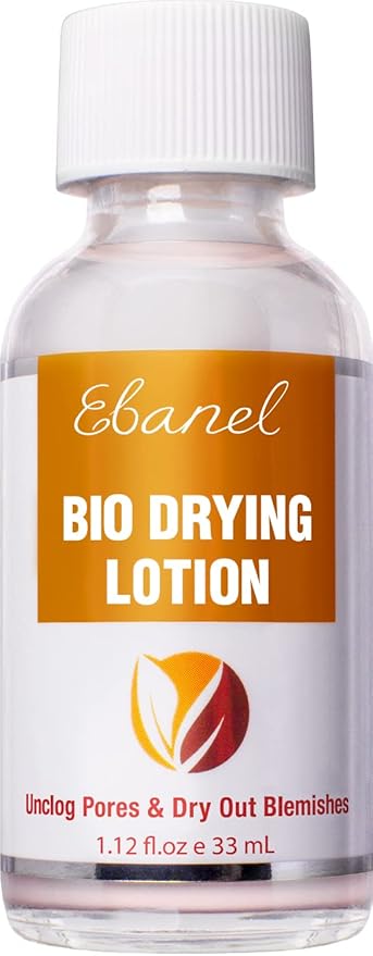Ebanel Acne Spot Drying Lotion for Face & Body with Sulfur & Salicylic Acid, Targets Pimples & Zits, Helps Clear Pores and Reduce Surface Blemishes Overnight