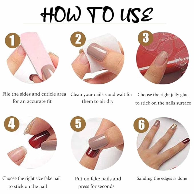 Pink Fake Nails Bow False Nails Full Cover Acrylic Square Medium French Flower Fake Nails for Women and Girls 24PCS