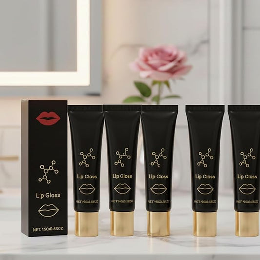 Herbionyx Luxury Lip Gloss,Herbionyx Lip Booster Serum,Hydrating And Nourishing Lip Oils (5PCS)