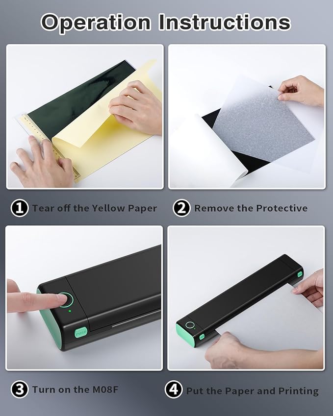 Phomemo Wireless Tattoo Stencil Printer, with Storage Case & 10 Pcs Tattoo Transfer Paper, Bluetooth Transfer Printer for Artists, Beginners, Compatible with Phone & PC