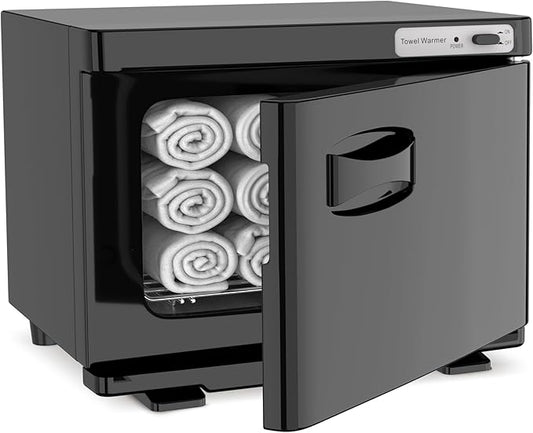 Hot Towel Warmer SalonDepot 8L Capacity Spa Towel Warmer with Compact Design for Salon, Barber Shop, Massage & Facial (Black)
