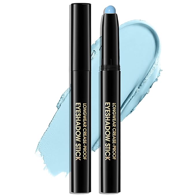 Eyeshadow Stick Matte Eye Shadow Pencil Cream to Powder Eye Brightener Crayon Long-Lasting Single Eyeshadow Buildable & Blendable High Pigmented Eye Liner Makeup for Women, 10 CORNFLOWER