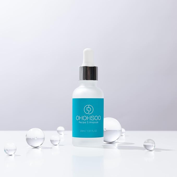 Recipe S Ampoule, Hyaluronic Acid, Brightening, Firming and Hydrating Wrinkle Care Korean Skincare 30ml / 1.01 fl.oz