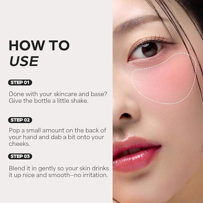 House of Hur Moist Ampoule Blusher with 50% Moisture Essence | Hydrating & Long-Lasting Blush | 0.68fl.oz (9 Shades) (Cherry Blossom)