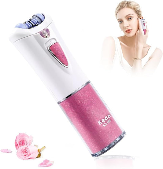 Glabrouse Skin Epilator, Epilators Hair Removal for Facial, Epilators with LED Light, Cordless Hair Removal Device, Epilator for Women, Facial Hair Removal for Bikini Arm Legs Armpits
