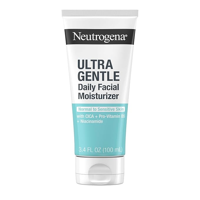 Neutrogena Fragrance Free Daily Facial Moisturizer, Face & Neck Moisturizer for Sensitive Skin with Vitamin B3, Pro-Vitamin B5 & Vitamin E Supports Skin's Dynamic Barrier, 3.4 fl. oz, Pack of 3