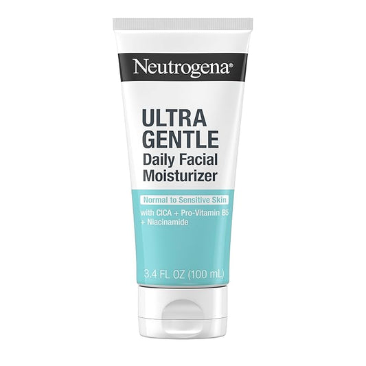 Neutrogena Fragrance Free Daily Facial Moisturizer, Face & Neck Moisturizer for Sensitive Skin with Vitamin B3, Pro-Vitamin B5 & Vitamin E Supports Skin's Dynamic Barrier, 3.4 fl. oz