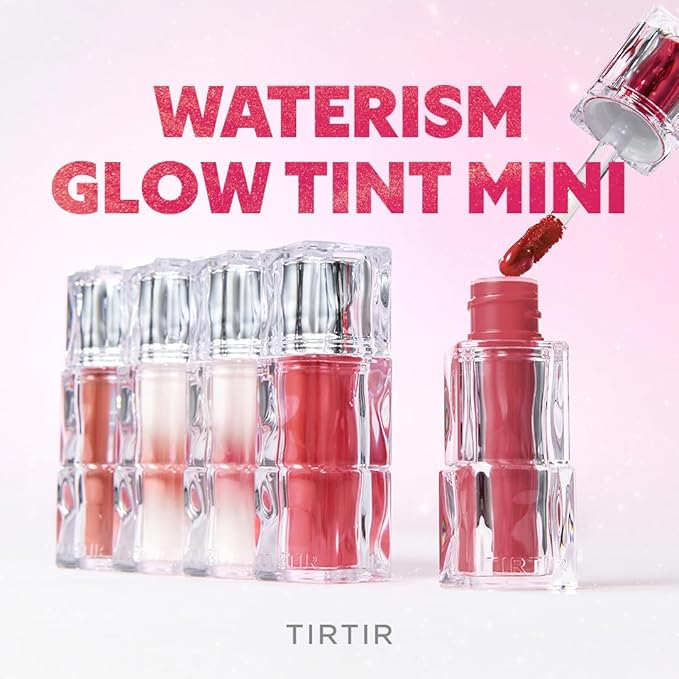 TIRTIR [*Mini Size Waterism Tinted Lip Gloss #11 Applum, 0.06 Fl Oz – Kiss Ready Lipgloss, 12H Long Lasting Non Sticky Natural Tinted Glow Korean Multiuse Cheek and Lip Tint for Women gift