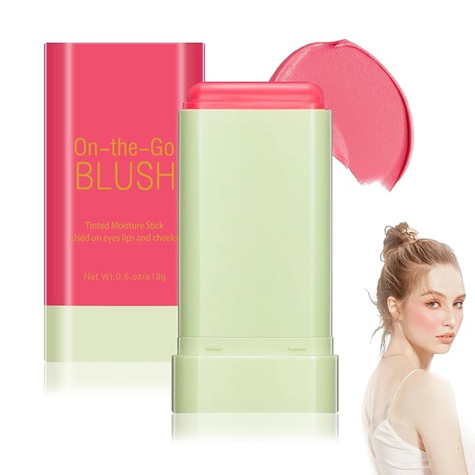 Blush Cream for Cheeks,Face Matte Contour Blush Makeup,Buildable Shimmer Facial Cheek Blusher Shades,Blendable Cosmetic Makeup Blush 03