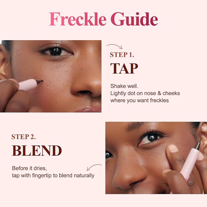 Peripera Freckle Pen, Natural Sun-Kissed Makeup – Long Lasting, Smudge-Proof Faux Freckles with Precision Dot Tip, Buildable K-Beauty Freckle Makeup Pen (02 TAN BROWN)