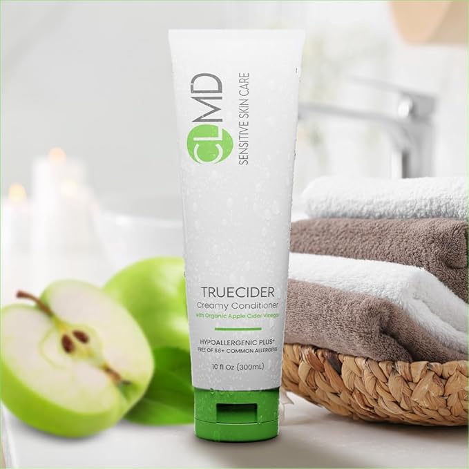 CLMD - TrueCider Creamy Conditioner – Nourishing Scalp & Hair Treatment with Keratin Amino Acids & Organic Apple Cider Vinegar – Supports Hair Growth, Soothes Scalp & Hydrates Hair – 10 fl oz