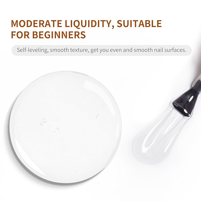 JODSONE Clear Builder Gel for Nails 10ml, Nail Strengthener Gel for Nail Apex, Extensions, Repairing, Thickening, Hard Gel Polish Needs Nail Lamp Curing, DIY Salon Nail Art