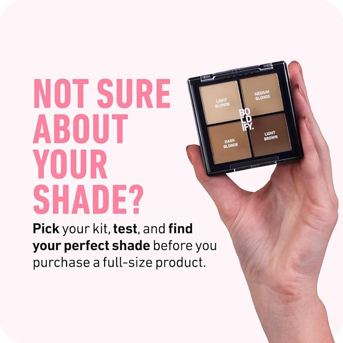 BOLDIFY Hairline Powder Color Sample Kit - Root Touch Up Hair Color for Gray Coverage - Bald Spot Concealing Hair Powder for Women & Men - 24-Hour Stain-Proof - Dark Browns + Black